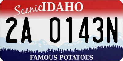 ID license plate 2A0143N