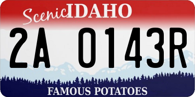 ID license plate 2A0143R