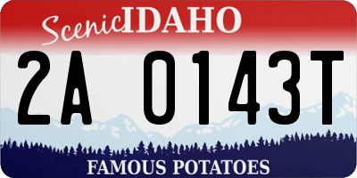 ID license plate 2A0143T