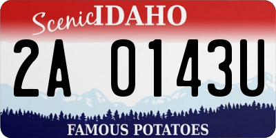 ID license plate 2A0143U