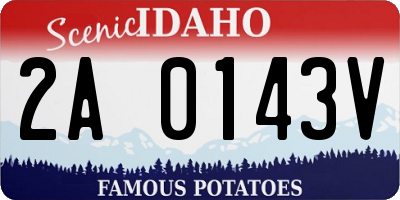ID license plate 2A0143V