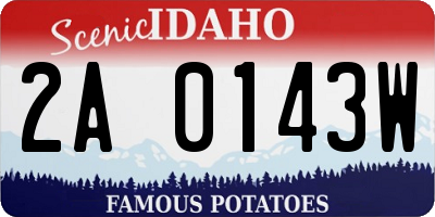 ID license plate 2A0143W