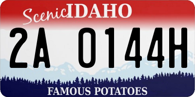 ID license plate 2A0144H
