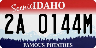 ID license plate 2A0144M