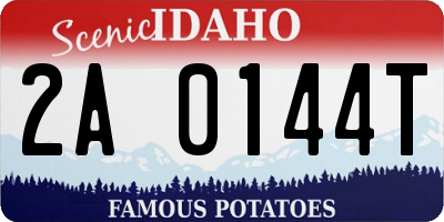 ID license plate 2A0144T