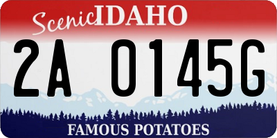 ID license plate 2A0145G