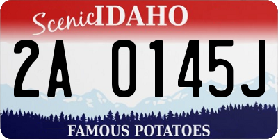 ID license plate 2A0145J