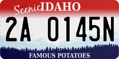 ID license plate 2A0145N