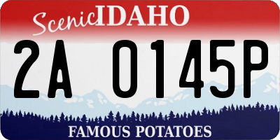 ID license plate 2A0145P