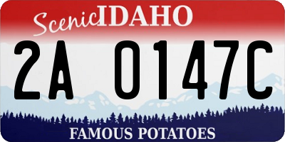 ID license plate 2A0147C