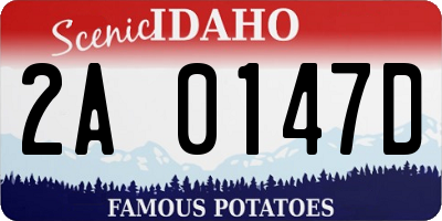 ID license plate 2A0147D