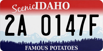 ID license plate 2A0147F