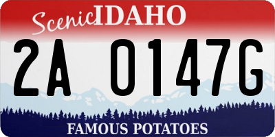 ID license plate 2A0147G