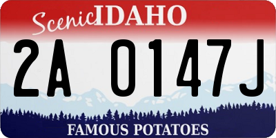 ID license plate 2A0147J