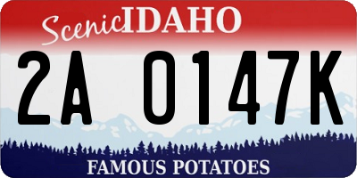 ID license plate 2A0147K