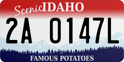 ID license plate 2A0147L