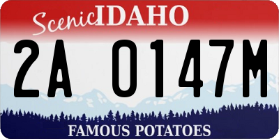 ID license plate 2A0147M