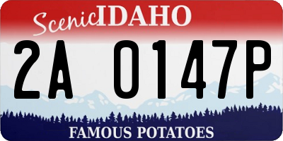 ID license plate 2A0147P