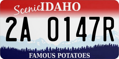 ID license plate 2A0147R