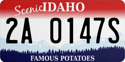 ID license plate 2A0147S