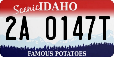 ID license plate 2A0147T