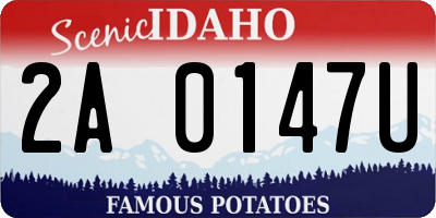 ID license plate 2A0147U