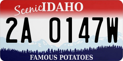 ID license plate 2A0147W