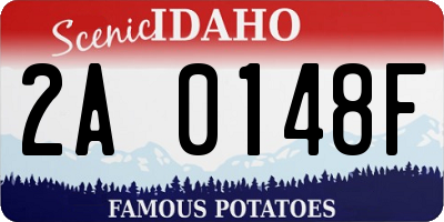 ID license plate 2A0148F