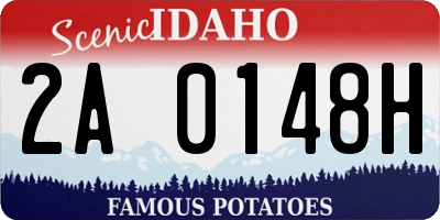ID license plate 2A0148H