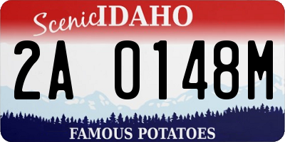 ID license plate 2A0148M