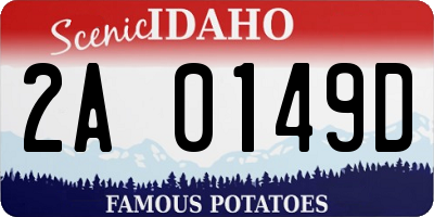 ID license plate 2A0149D