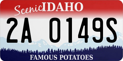 ID license plate 2A0149S