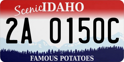 ID license plate 2A0150C