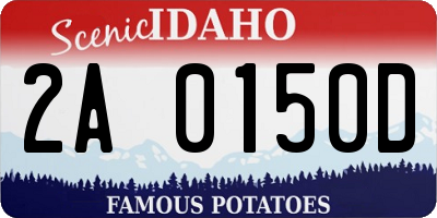 ID license plate 2A0150D