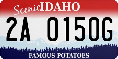 ID license plate 2A0150G
