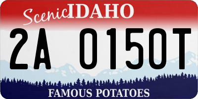ID license plate 2A0150T