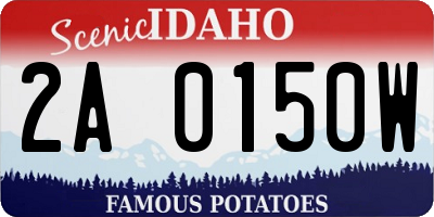 ID license plate 2A0150W