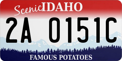 ID license plate 2A0151C
