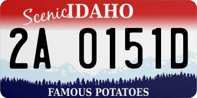 ID license plate 2A0151D