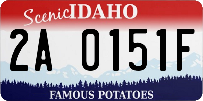 ID license plate 2A0151F