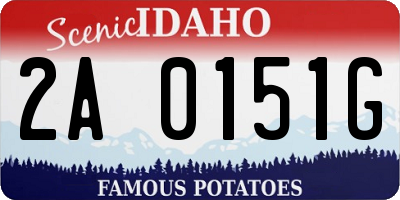 ID license plate 2A0151G