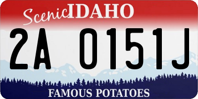 ID license plate 2A0151J