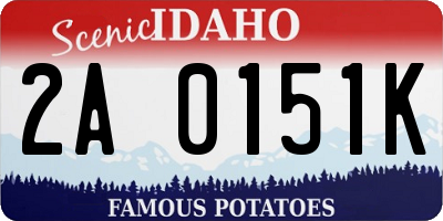 ID license plate 2A0151K