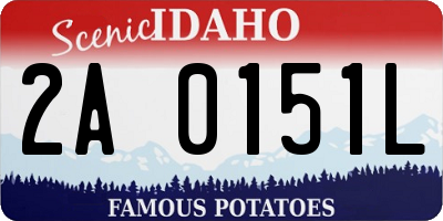 ID license plate 2A0151L