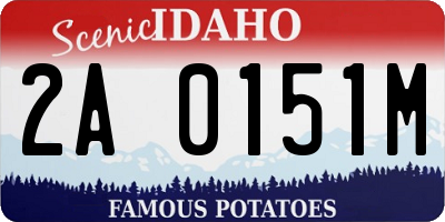 ID license plate 2A0151M