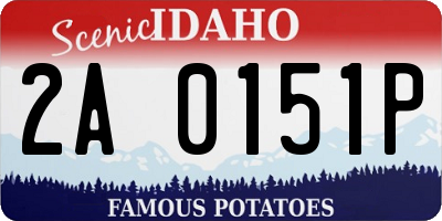 ID license plate 2A0151P