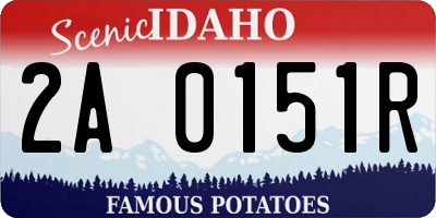 ID license plate 2A0151R