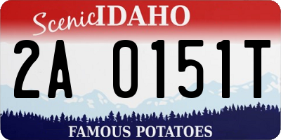 ID license plate 2A0151T