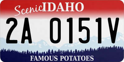 ID license plate 2A0151V