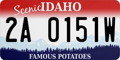 ID license plate 2A0151W